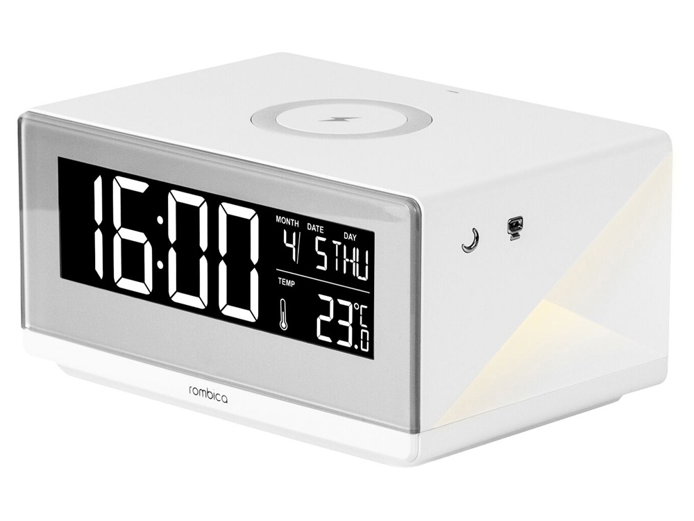 Часы с беспроводным зарядным устройством «Timebox 2», белый