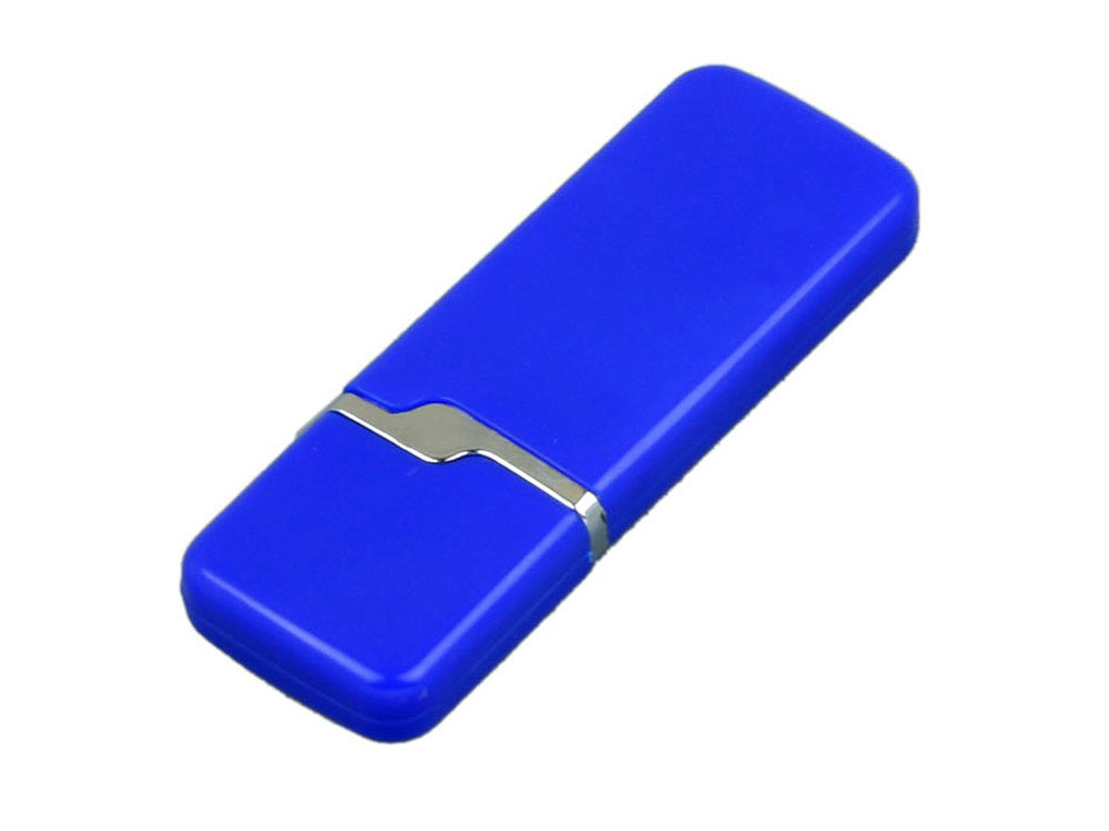 USB 2.0- флешка на 8 Гб с оригинальным колпачком, синий — изображение 3