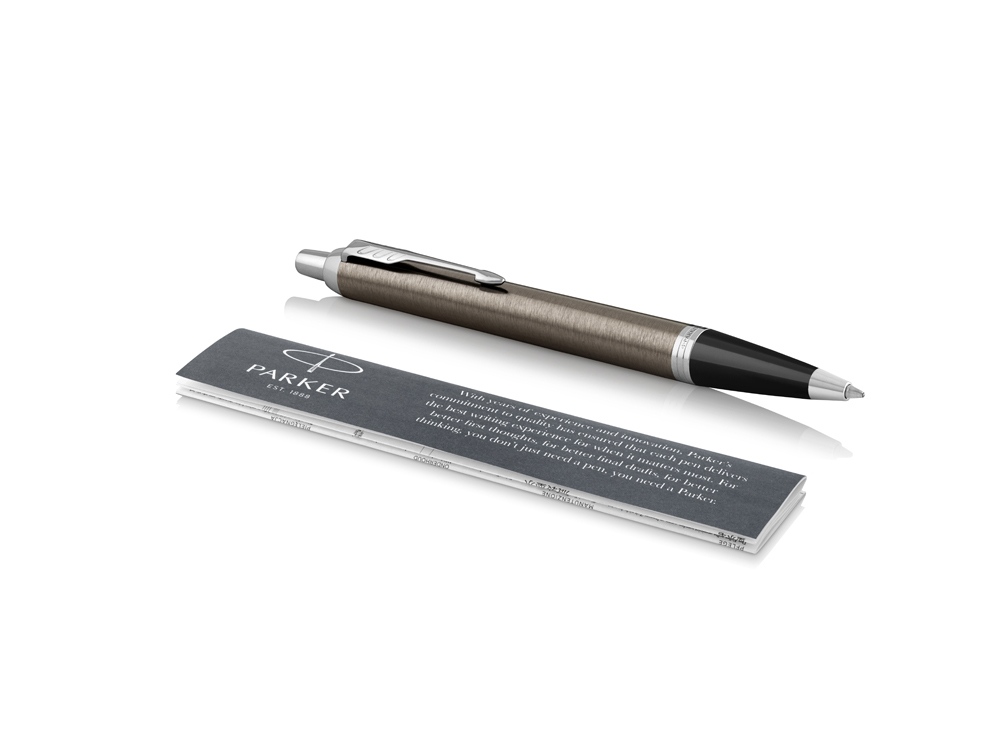 Ручка шариковая Parker «IM Core Dark Espresso Lacque CT», кофейный/серебристый — изображение 3