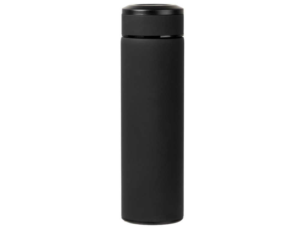 Вакуумный термос "Vacuum Flask C1", soft touch, 420мл, черный/серебристый — изображение 3