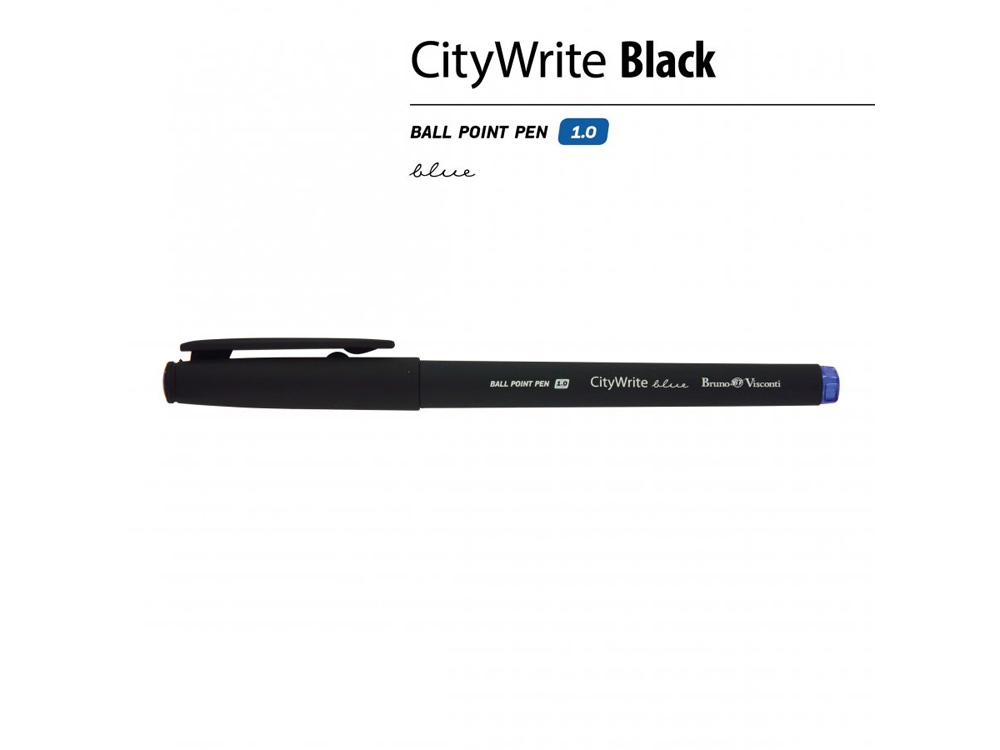 Ручка пластиковая шариковая «CityWrite Black», черный — изображение 2