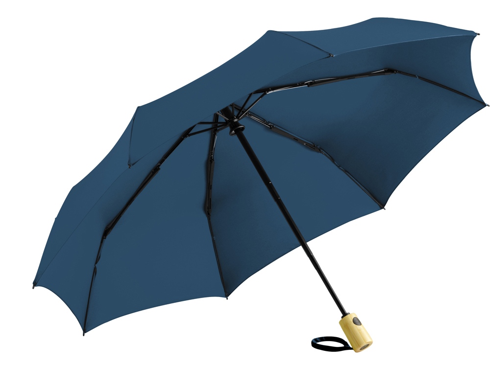 Зонт складной из бамбука «ÖkoBrella» полуавтомат, красный — изображение 2
