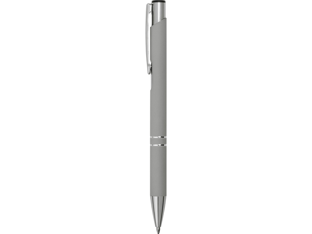 Ручка металлическая шариковая «C1» soft-touch, серый — изображение 3