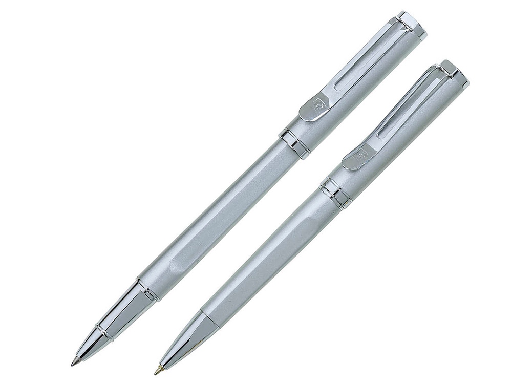 Набор «Pen and Pen»: ручка шариковая, ручка-роллер, серебристый