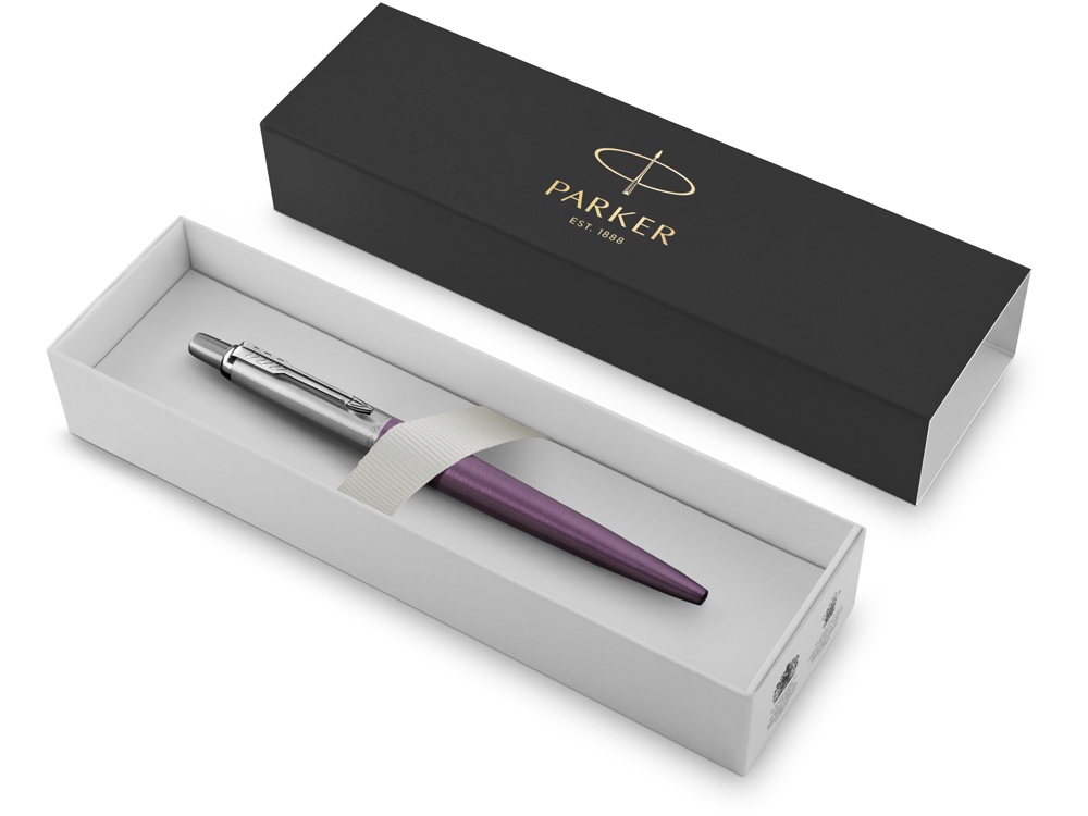 Ручка шариковая Parker Jotter Essential, фиолетовый/серебристый — изображение 3