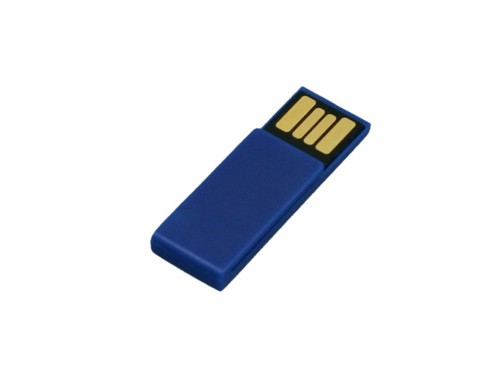 USB 2.0- флешка промо на 32 Гб в виде скрепки, синий — изображение 2