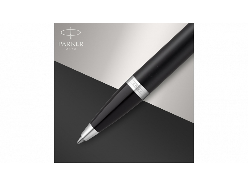 Ручка шариковая Parker IM, черный, серебристый — изображение 6