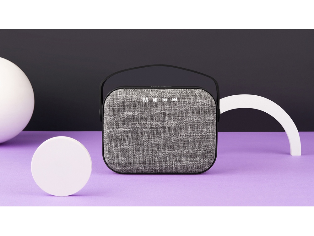 Портативная колонка «Mysound Mia» с логотипом Rombica, серый — изображение 6