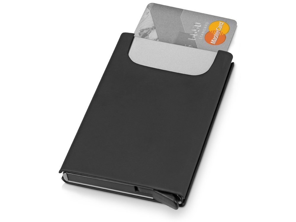 Держатель для карт «Verlass» c RFID-защитой, черный/серебристый