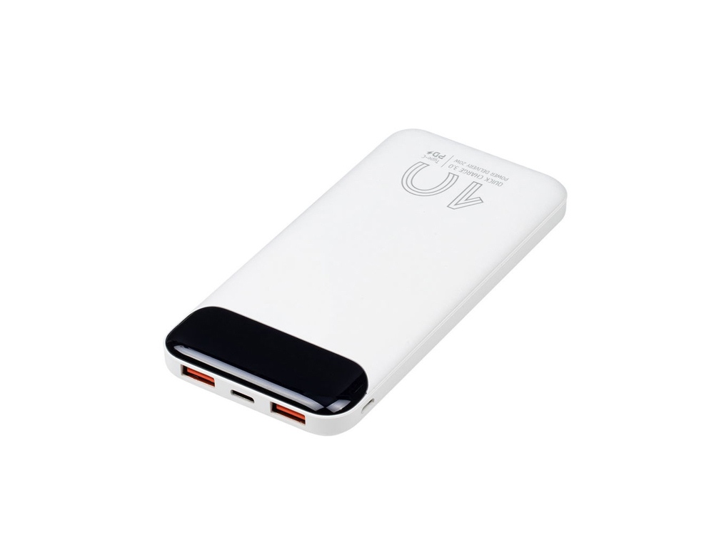 Внешний аккумулятор с дисплеем, 10000 mAh, белый — изображение 8