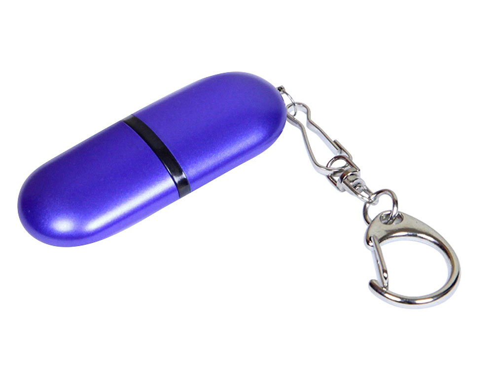 USB 3.0- флешка промо на 64 Гб каплевидной формы, синий
