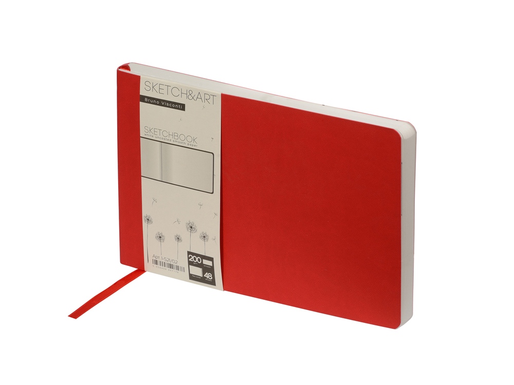Скетчбук А5 «Sketch & Art» 200 г/м2, soft-touch, красный