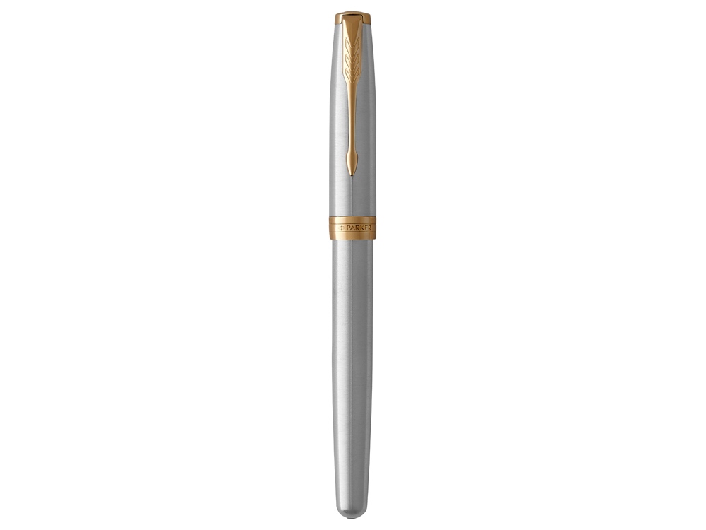 Ручка перьевая Parker «Sonnet Core Stainless Steel GT», серебристый/золотистый — изображение 2