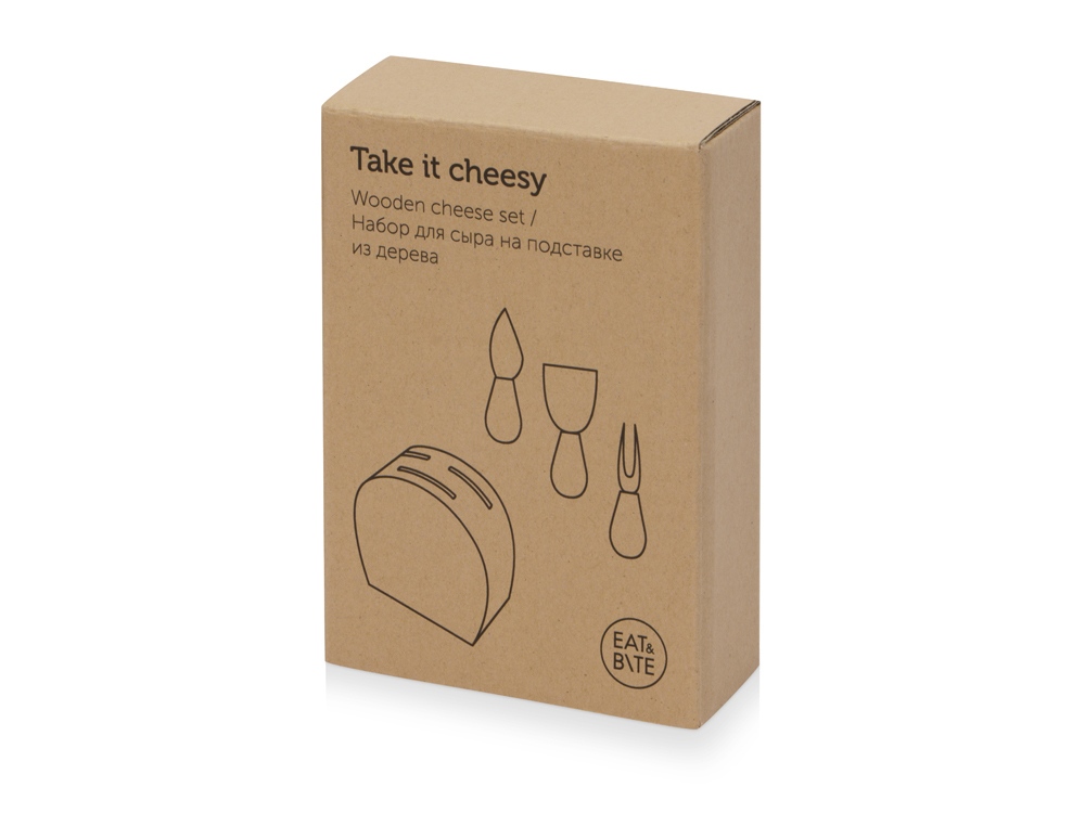 Набор из ножей для сыра на подставке «Take it cheesy», бежевый — изображение 4